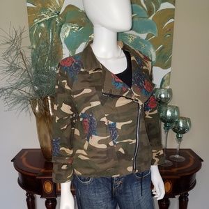 Camo and roses jacket